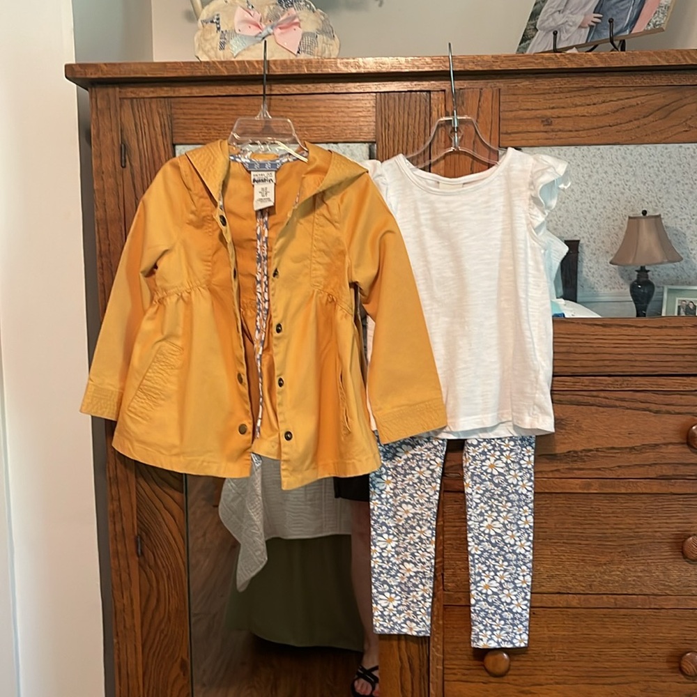 3 Piece Raincoat Top & Leggings Matching Set